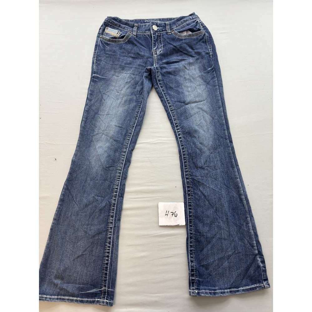 Amethyst Jeans Womens Size 9 Bootcut Mid Rise Medium Wash Embroidered Denim